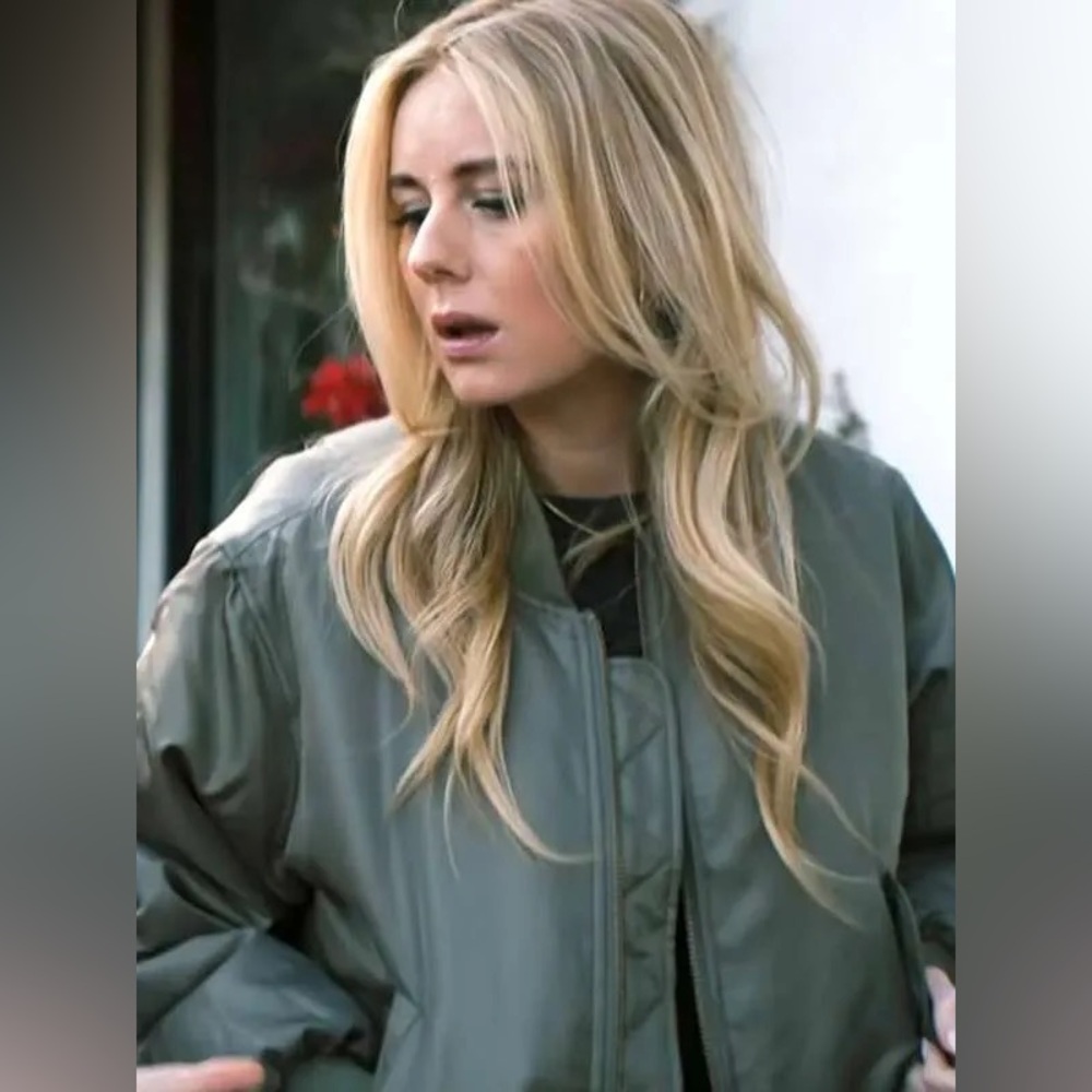 green bomber jacket - similar to the one seen on Nobody Wants This